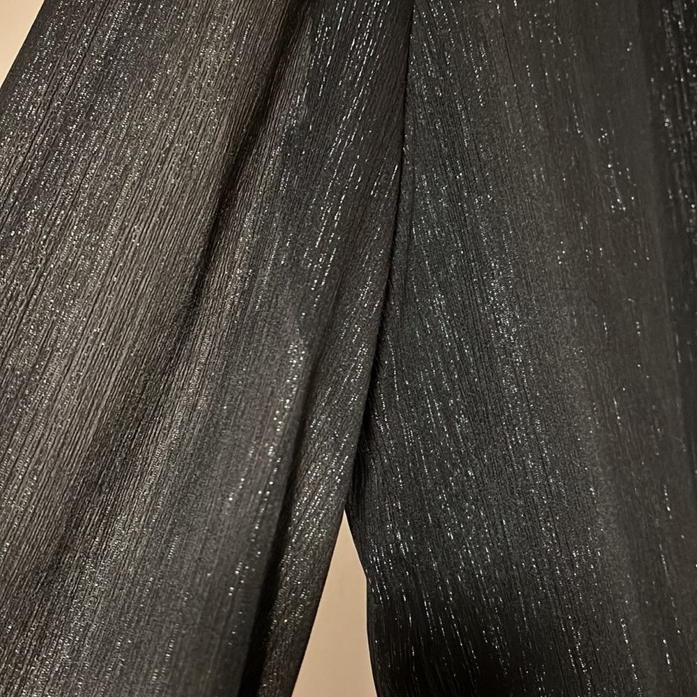 Ann Taylor Factory size L, long sleeved black sparkly blouse